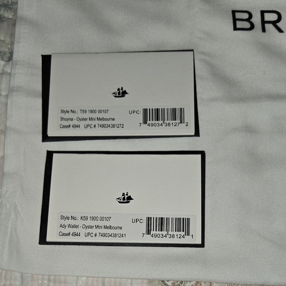 Brahmin Shayna Crossbody Bag And Ady Wallet Set In Oyster Mini Melbourne - Picture 12 of 16